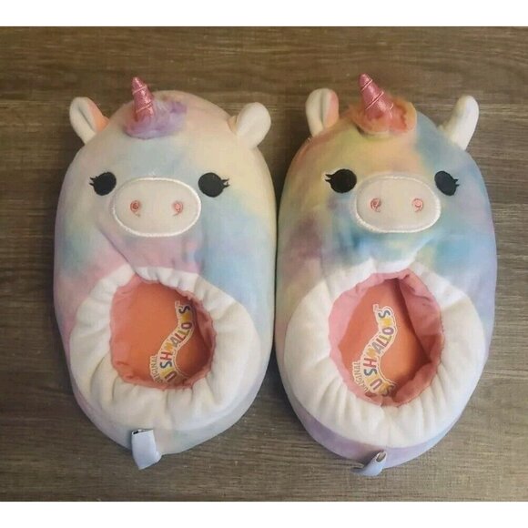 Squishmallow Slippers Youth Size 4-5 Unicorn - Picture 1 of 10